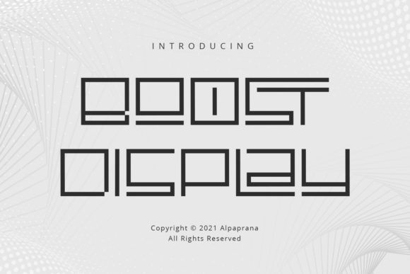 Boost Display: A Modern and Futuristic Typeface for Your Brand