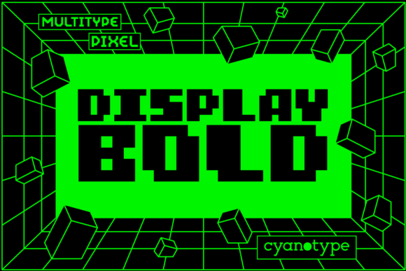 Enhance Your Editorial Design with MultiType Pixel Display Bold