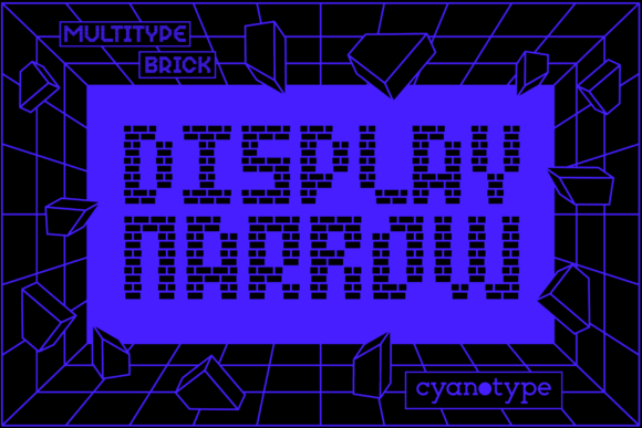 MultiType Brick Display Narrow: A Unique Pixel Font for Web Design