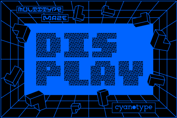MultiType Maze Display: A Unique Font for Creative Web Design