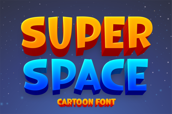 Super Space: A Playful and Thick Display Font for Crafters