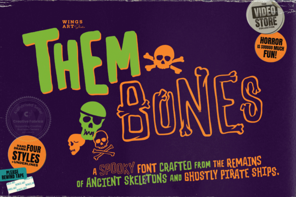 Them Bones: A Spooky Yet Playful Font for Creative Branding